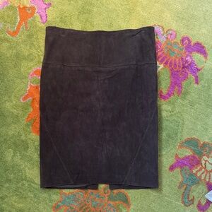 Elegant Brunello Cucinelli Chocolate Brown Suede Skirt